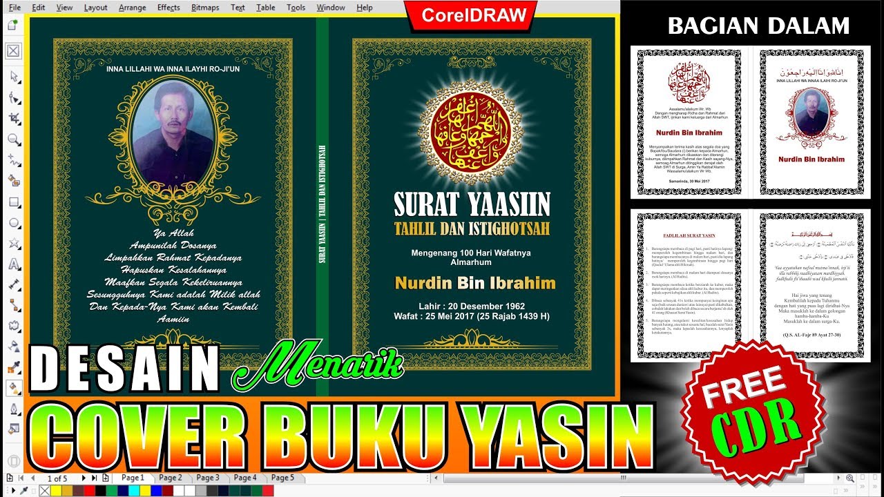 Download Desain  Buku  Yasin Cdr  dpokus